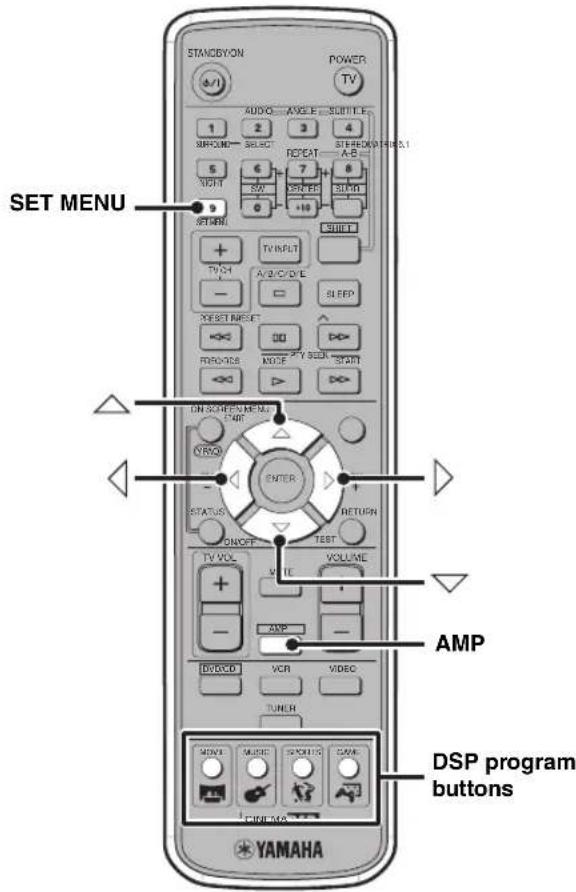 YAMAHA DVRS150 - Operating the Set Menu - 1