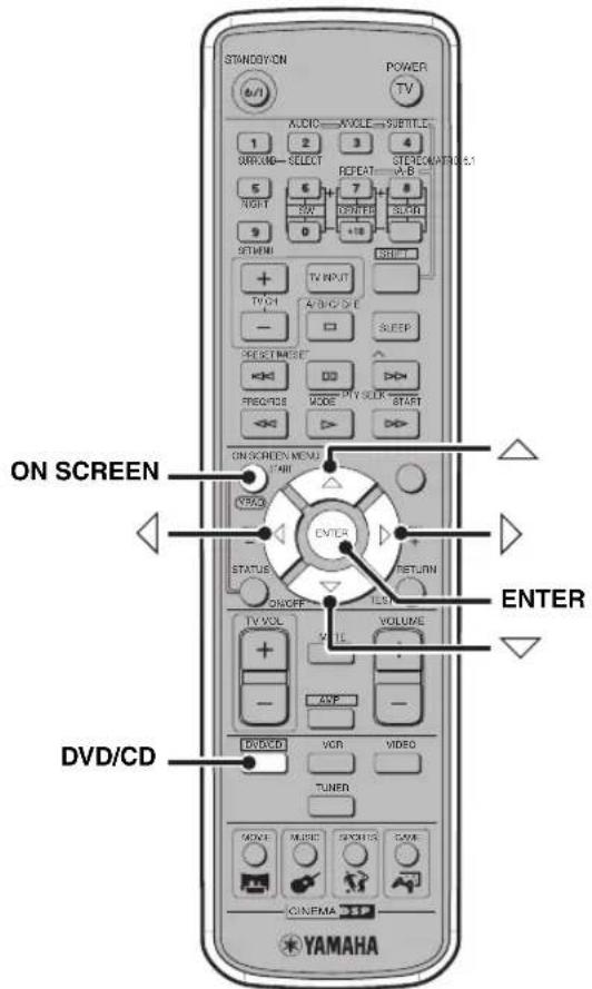 YAMAHA DVRS150 - Bedienung des On-Screen-Menüs - 1