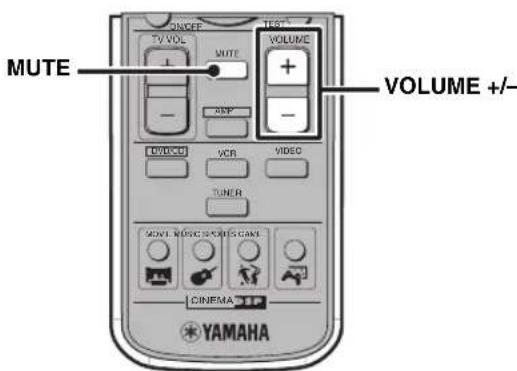 YAMAHA DVRS150 - Tijdelijk uitschakelen van de geluidsweergave (Mute) - 1