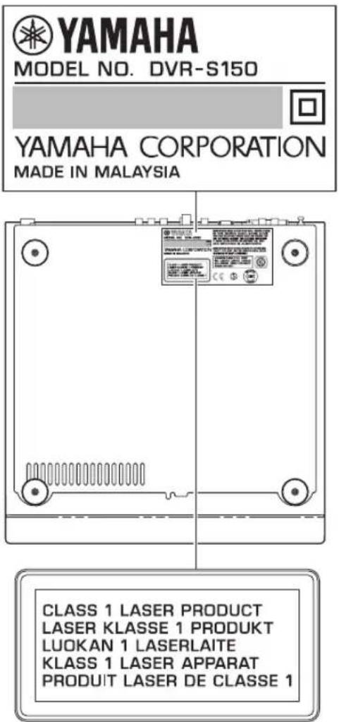 YAMAHA DVRS150 - Avertissement - 2