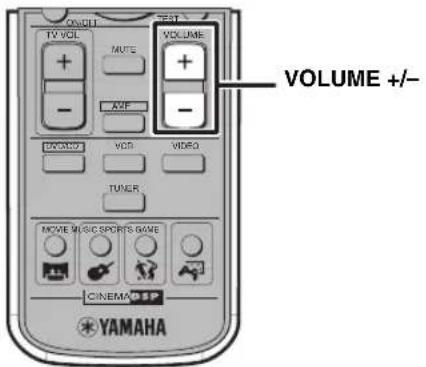 YAMAHA DVRS150 - Einstellung des Lautstärkegegels - 1