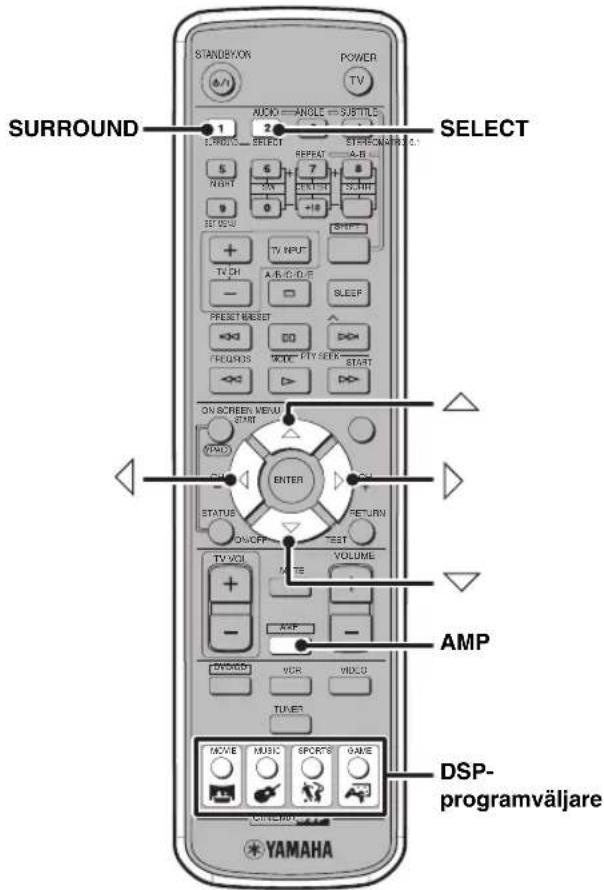 YAMAHA DVRS150 - Inställing av Fördröjningstid für DSP-Program - 1