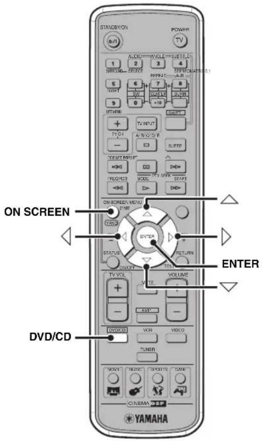 YAMAHA DVRS150 - Operating the On-Screen Menu - 1