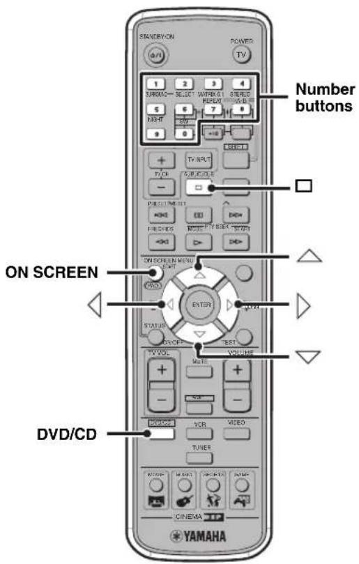 YAMAHA DVRS150 - Setting the Parental Control level - 1