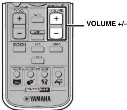 YAMAHA DVRS150 - Adjusting the Volume Level - 1