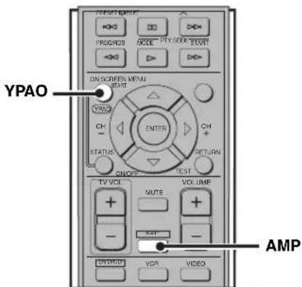 YAMAHA DVRS150 - Appuyez sur AMP, puis sur YPAO pour lancer les opérations de réglage automatique. - 1