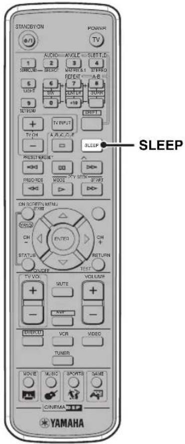 YAMAHA DVRS150 - Einstellung des Einschlaf-Timers - 1