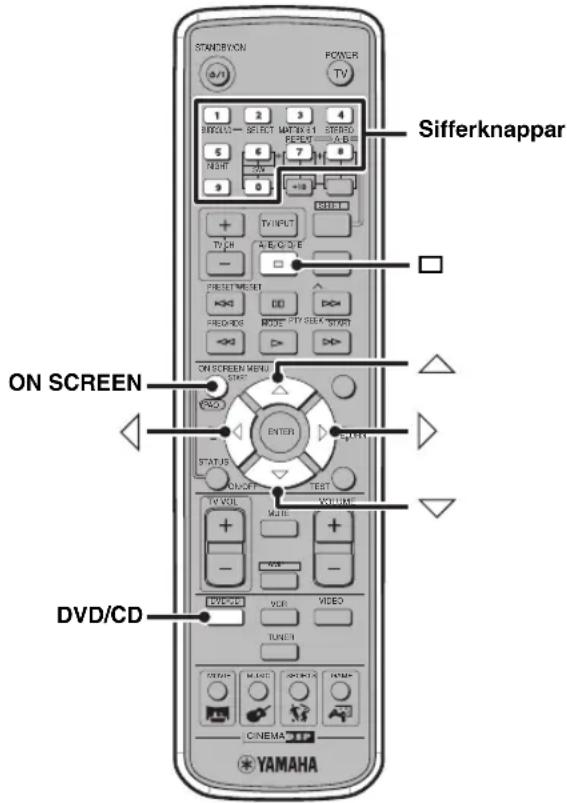 YAMAHA DVRS150 - Inställing avforalldrakontrollsnivå - 1