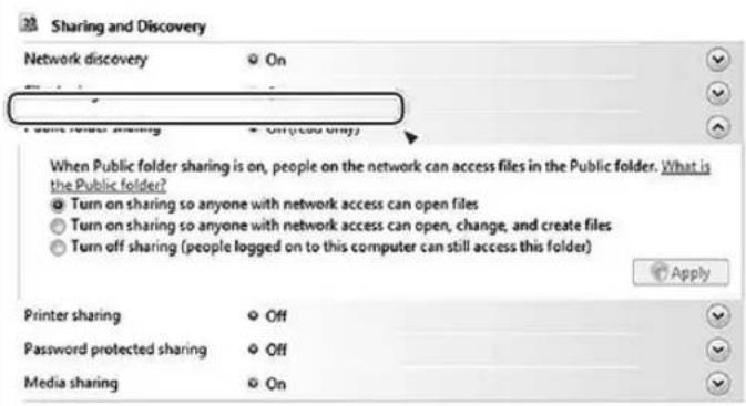 TEAC CRH700B - Impostare "Public folder sharing" su "On (read only)". - 1
