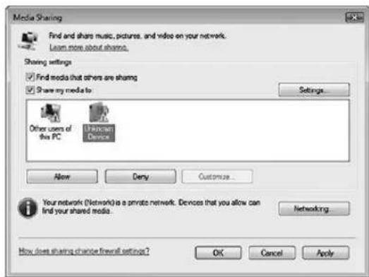 TEAC CRH700B - Préparatifs pour les supports partagés (Windows Vista) - 2