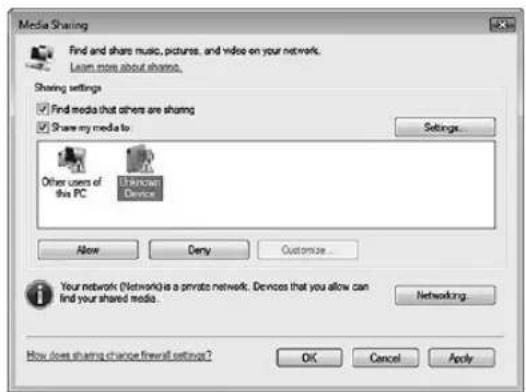 TEAC CRH700B - Vorbereitungen für den Zugriff auf Shared Media (Windows Vista) - 2