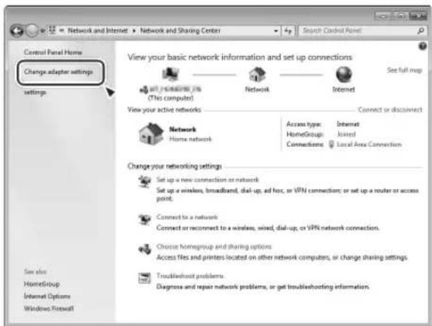 TEAC CRH700B - Cliquez sur "Change advanced sharing setting". - 1
