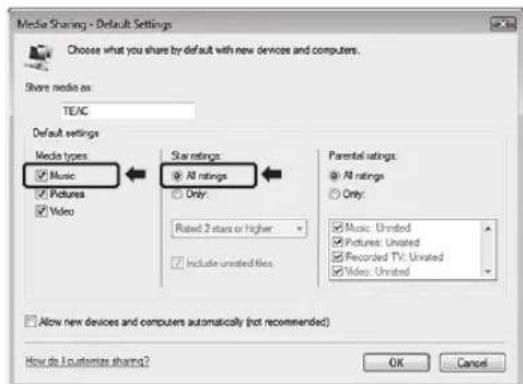 TEAC CRH700B - Préparatifs pour les supports partagés (Windows Vista) - 3