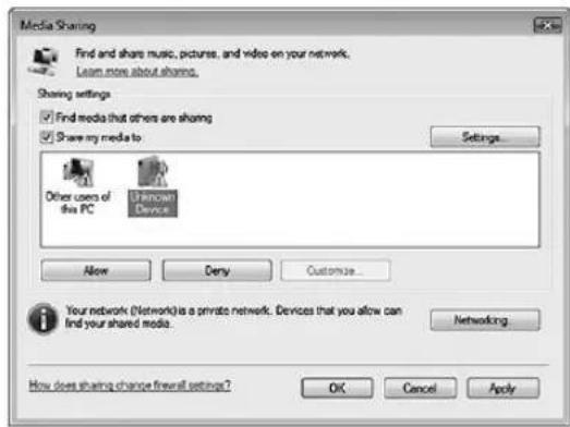TEAC CRH700B - Preparations for Shared Media (Windows Vista) - 2