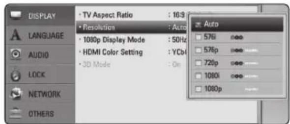 PIONEER XVBD515FSW - Resolution Setting - 1