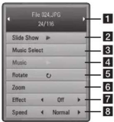 PIONEER XVBD515FSW - Options while viewing a photo - 1