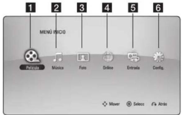 PIONEER XVBD515FSW - Uso del menu [HOME] - 1