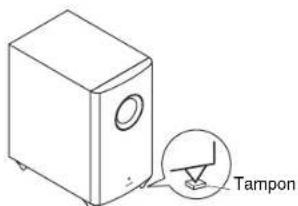 ONKYO HTR758 - Utilisation des tampons de protection pour le subwoofer - 1