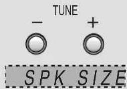PANASONIC SAHE40 - Selezionare "SPK SIZE" - 1