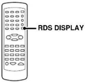 KENWOOD KRFV5570D - Utilizzo del tasto RDS DISPLAY - 1