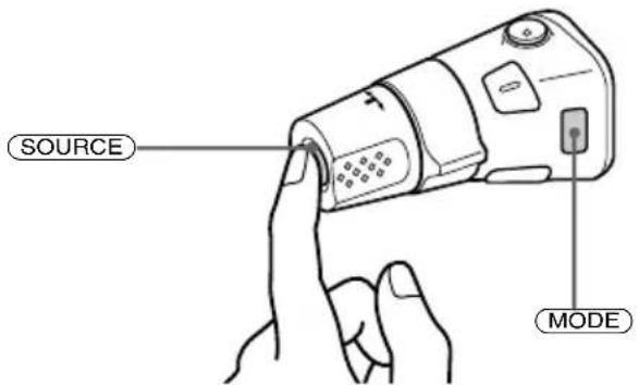 SONY XRC33RDS - Drucken der Tasten (Tasten SOURCE und MODE) - 1