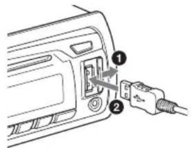 SONY CDXG1002U - Anschlieben eines USB-Geräts - 1