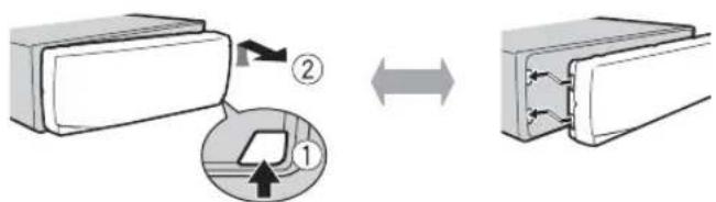 PIONEER MVH180UBG - Detaching the front panel - 1