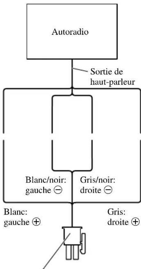 PIONEER GMX552 - Connexion lors de l'utilisation de l'entrée du haut-parleur - 1