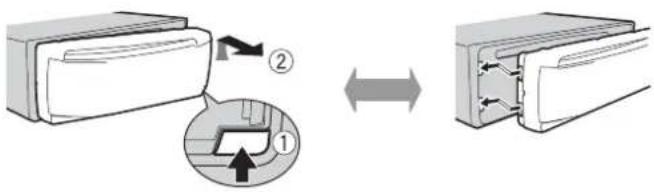 PIONEER DEHX6700DAB - Detaching the front panel - 1