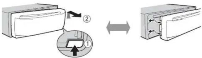 PIONEER DEH2700UI - Detaching the front panel - 1