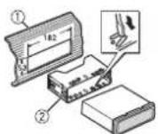 PIONEER DEH1800UBG - Instalacion en soporte DIN - 1