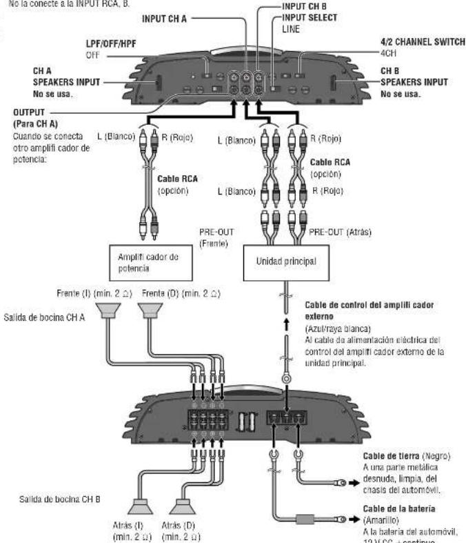 PANASONIC CYPAD1003N - Conexiones de la bateria con cable RCA - 1