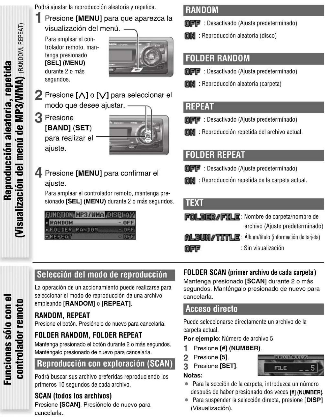 PANASONIC CQC8303U - Notas: - 1