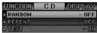 PANASONIC CQC8403U - Reproducción aleatoria, repetida (visualización del menu del CD) (RANDOM, REPEAT) - 1