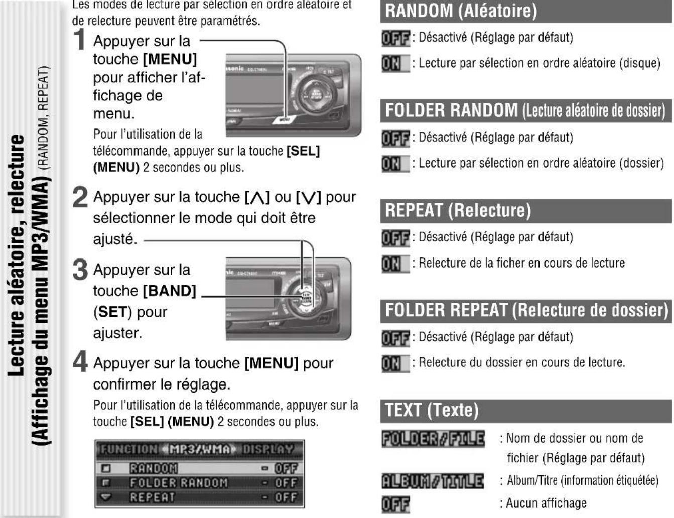 PANASONIC CQC7203U - Remarques: - 1