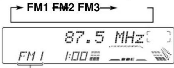 JVC KDLX330R - Selecteer de omroepband. - 2