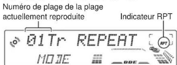 JVC KDLX330R - Pour reproductive les plages repétitivement (Lecture repétée) - 1
