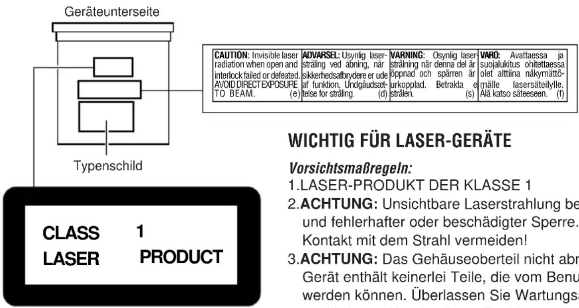 JVC KDLX111R - Abbildung und Position der am Gerät befindlichen Aufkleber - 1