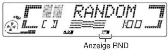 JVC KDLX111R - So geben Sie Titel in zufälliger Reihenfolge wieder (Wiedergabe in zufälliger Reihenfolge) - 1