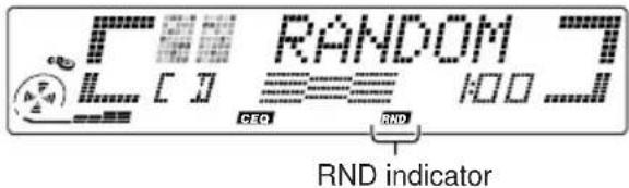 JVC KDLX111R - To play back tracks at random (Random Play) - 3