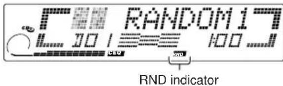 JVC KDLX111R - To play back tracks at random (Random Play) - 2