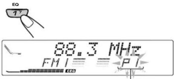 JVC KDLX111R - Press and hold the number button (in this example, 1) for more than 2 seconds. - 1