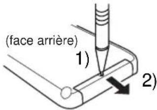 JVC KDLX111R - Mise en place de la pile - 1