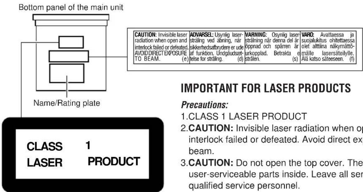 JVC KDLX111R - Position And Reproduction Of Labels - 1