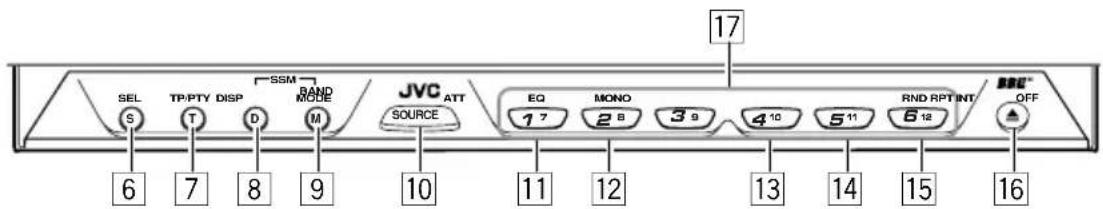 JVC KDLX111R - Control panel - 2