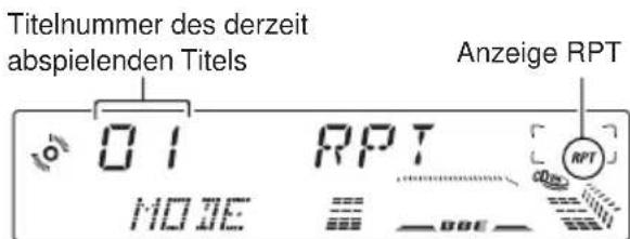 JVC KDLX110R - So geben Sie Titel wiederholt wieder (wiederholte Wiedergabe) - 1