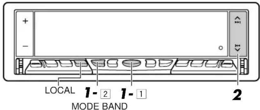 JVC KDLX50R - Searching a station automatically: Auto search - 1