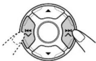 JVC KDLH5R - Druk op ▶▶| of ◀◀◀ erw houd deze ingedrukt tot de vermelding "MANU" (voor "manual": handmatig zoeken) op de display begint te knipperen. - 1