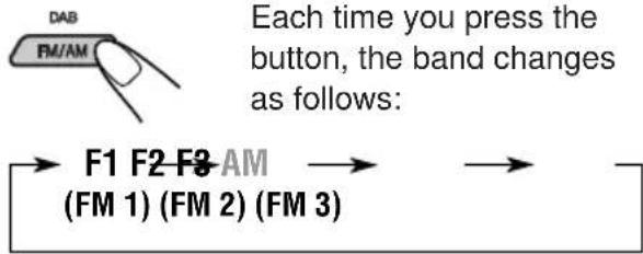 JVC KDLH5R - Select the FM band (FM1 – 3) you want to store FM stations into. - 1