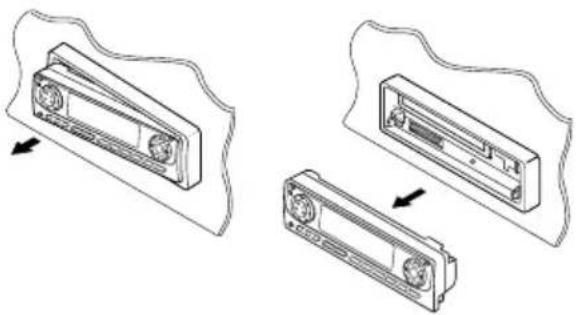 JVC KDLH5R - Comment détacher le panneau de commande - 2